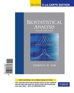 Biostatistical Analysis, Books a la Carte Edition 5th 9780321656865 Front Cover
