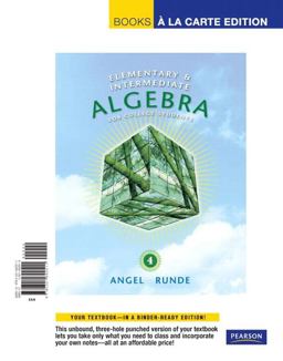 Elementary and Intermediate Algebra for College Students, Books a la Carte Edition 4th 9780321692511 Front Cover