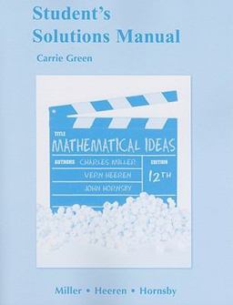 Student Solutions Manual for Mathematical Ideas 12th 9780321693846 Front Cover