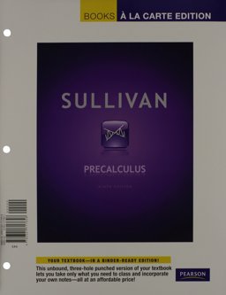 Precalculus, Books a la Carte Edition 9th 9780321717658 Front Cover