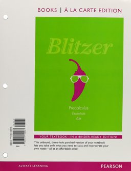 Precalculus Essentials, Books a la Carte Edition 4th 9780321729583 Front Cover