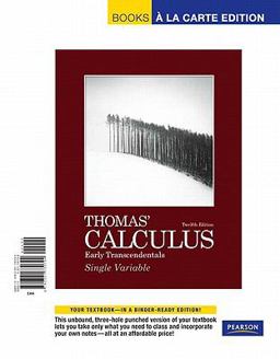 Thomas' Calculus Early Transcendentals 12th 9780321730794 Front Cover
