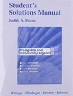 Student Solutions Manual for Prealgebra and Introductory Algebra