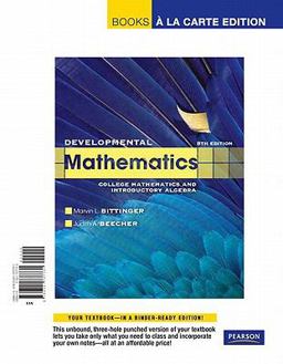 Developmental Mathematics, Books a la Carte Edition 8th 9780321737731 Front Cover