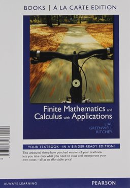 Finite Mathematics and Calculus with Applications, Books a la Carte Edition