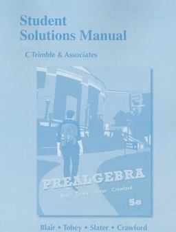 Student Solutions Manual for Prealgebra
