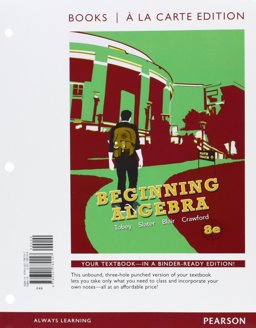 Beginning Algebra, Books a la Carte Edition 8th 9780321780157 Front Cover