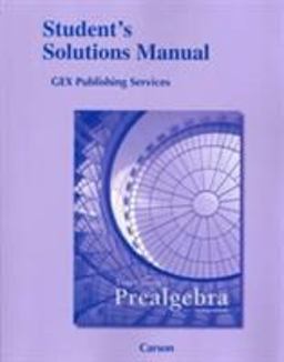 Student Solutions Manual for Prealgebra 4th 9780321782915 Front Cover