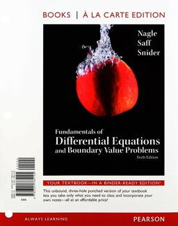 Fundamentals of Differential Equations and Boundary Value Problems, Books a la Carte Edition