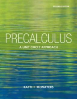 Precalculus A Unit Circle Approach 2nd 9780321825391 Front Cover