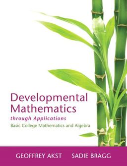Developmental Mathematics Through Applications  9780321826046 Front Cover