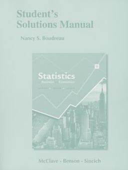 Student's Solutions Manual for Statistics for Business and Economics