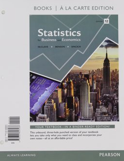 Statistics for Business and Economics, Student Value Edition