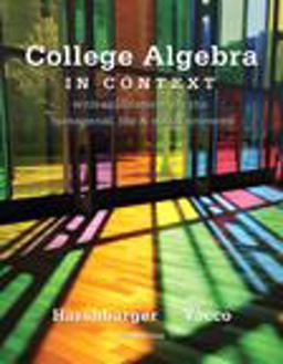 College Algebra in Context 4th 9780321837561 Front Cover