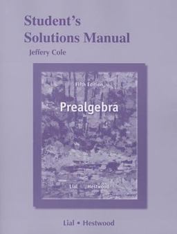 Student's Solutions Manual for Prealgebra