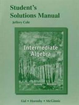 Student Solutions Manual for Intermediate Algebra