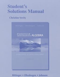 Student's Solutions Manual for Elementary and Intermediate Algebra
