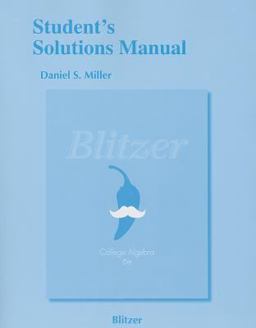 Student's Solutions Manual for College Algebra