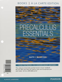 Precalculus Essentials  9780321869395 Front Cover