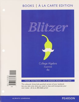 College Algebra Essentials 4th 9780321869715 Front Cover