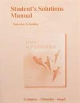 Student's Solutions Manual for Finite Mathematics and Its Applications