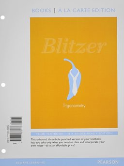 Trigonometry, Books a la Carte Edition