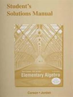 Student's Solutions Manual for Elementary Algebra