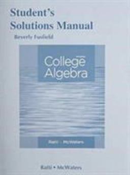 Student's Solutions Manual for College Algebra