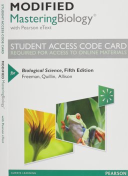 NEW MasteringBiology with Pearson EText -- Standalone Access Card -- for Biological Science