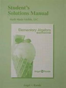 Student's Solutions Manual for Elementary Algebra for College Students