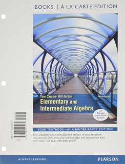 Elementary and Intermediate Algebra, Books a la Carte Edition 4th 9780321925275 Front Cover