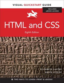 HTML and CSS Visual QuickStart Guide 8th 9780321928832 Front Cover