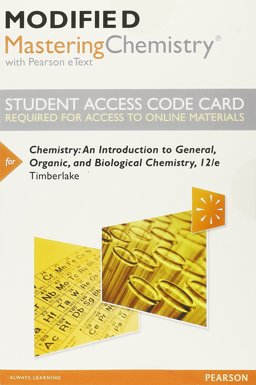 Modified Masteringchemistry with Pearson Etext -- Standalone Access Card -- for Chemistry