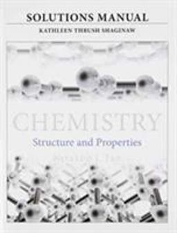 Solutions Manual for for Chemistry Structure and Properties  9780321965295 Front Cover