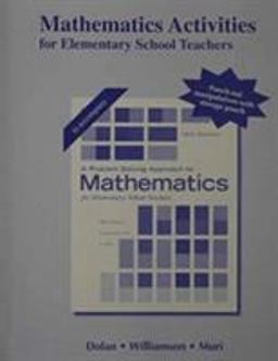 A Problem Solving Approach to Mathematics for Elementary School Teachers: Activities Manual  9780321977083 Front Cover
