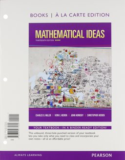 Mathematical Ideas with Integrated Review, Books a la Carte Edition, Plus Mymathlab Student Access Card and Worksheets
