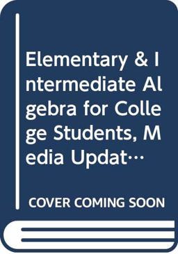 Elementary and Intermediate Algebra for College Students, Media Update; MathXL -- Valuepack Access Card (12-Month Access)