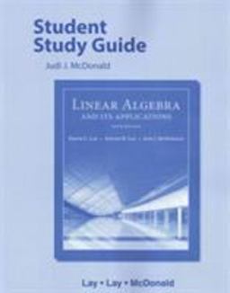 Student Study Guide for Linear Algebra and Its Applications 5th 9780321982575 Front Cover