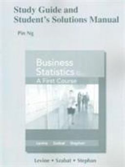 Study Guide and Student's Solutions Manual for Business Statistics