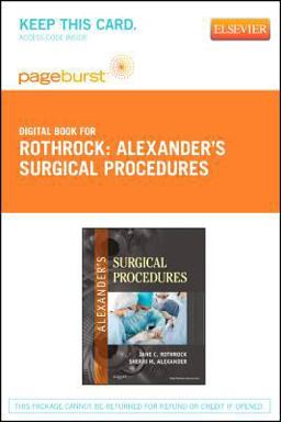 Alexander's Surgical Procedures  9780323101486 Front Cover