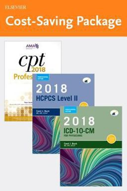 2018 ICD-10-CM Physician Professional Edition (Spiral Bound), 2018 HCPCS Professional Edition and AMA 20178 CPT Professional Edition Package