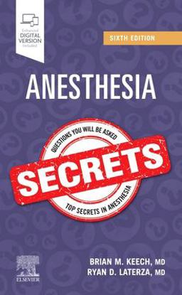 Anesthesia Secrets 6th 9780323640152 Front Cover