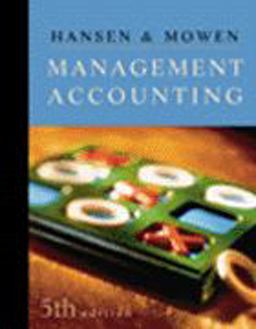 Management Accounting 5th 1999 9780324002263 Front Cover