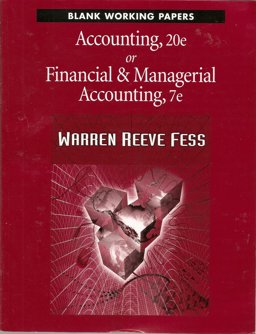 Blank Working Papers, Accounting