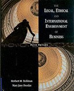 Legal, Ethical, and International Environment of Business 5th 2001 9780324061833 Front Cover