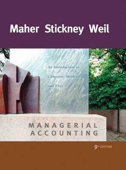 Managerial Accounting An Introduction to Concepts, Methods and Uses 9th 9780324227222 Front Cover