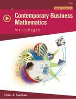 Contemporary Business Mathematics for Colleges 14th 9780324318012 Front Cover