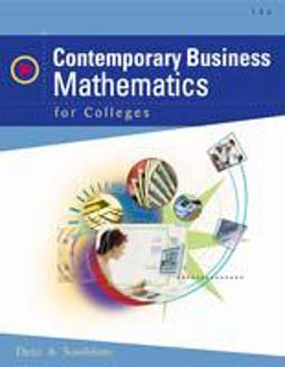Contemporary Business Mathematics for Colleges 14th 9780324318036 Front Cover
