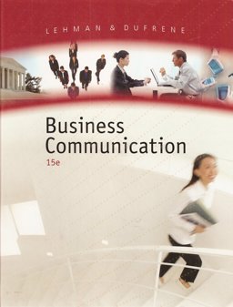 Business Communication 15th 9780324375503 Front Cover