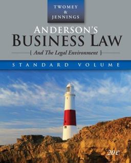 Andersons Business Law, Standard Edition Andersons Business Law, Standard Edition